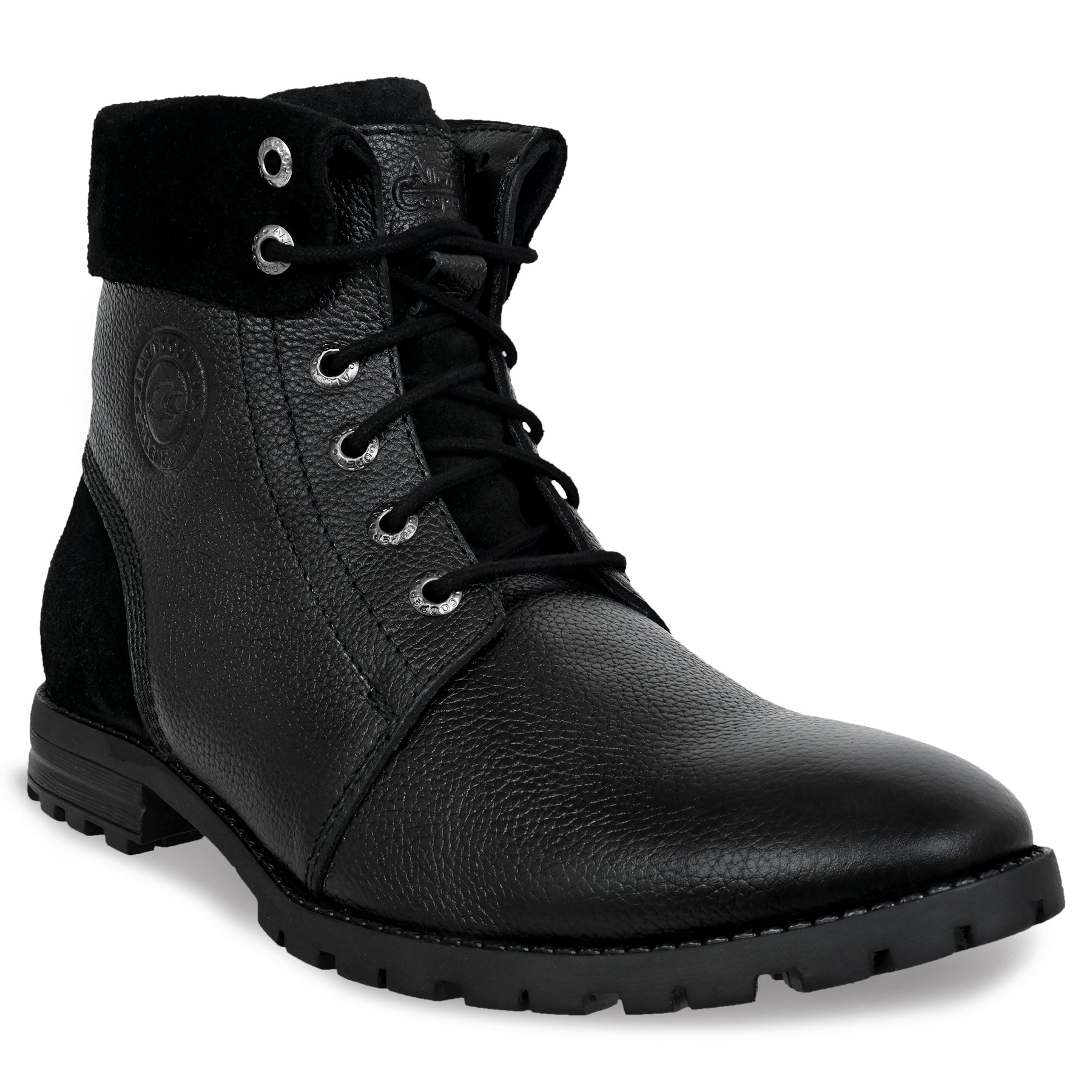 Allen Cooper Men's Genuine Leather Comfortable Boots With Memory Foam Insole