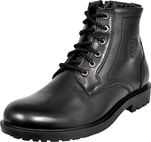 Allen Cooper Men's Genuine Leather Comfortable Boots With Memory Foam Insole