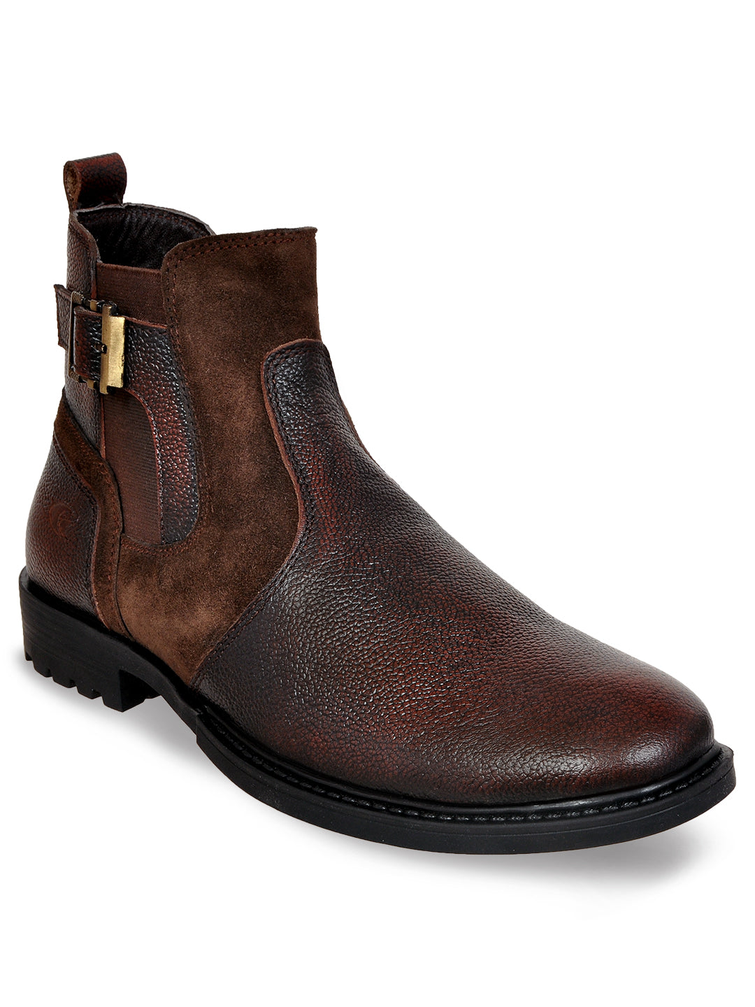Allen Cooper Men's Genuine Leather Comfortable Boots With Memory Foam Insole