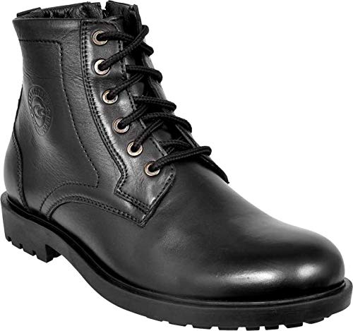Allen Cooper Men's Genuine Leather Comfortable Boots With Memory Foam Insole