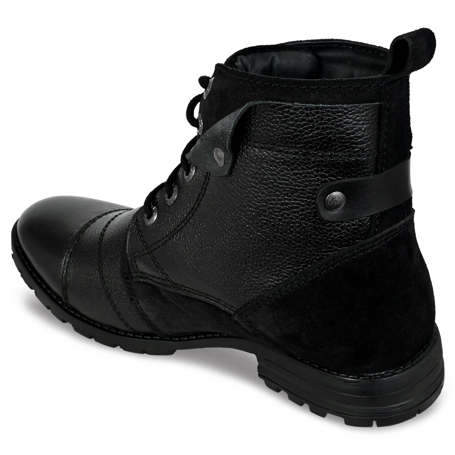 Allen Cooper Men's Genuine Leather Comfortable Boots With Memory Foam Insole