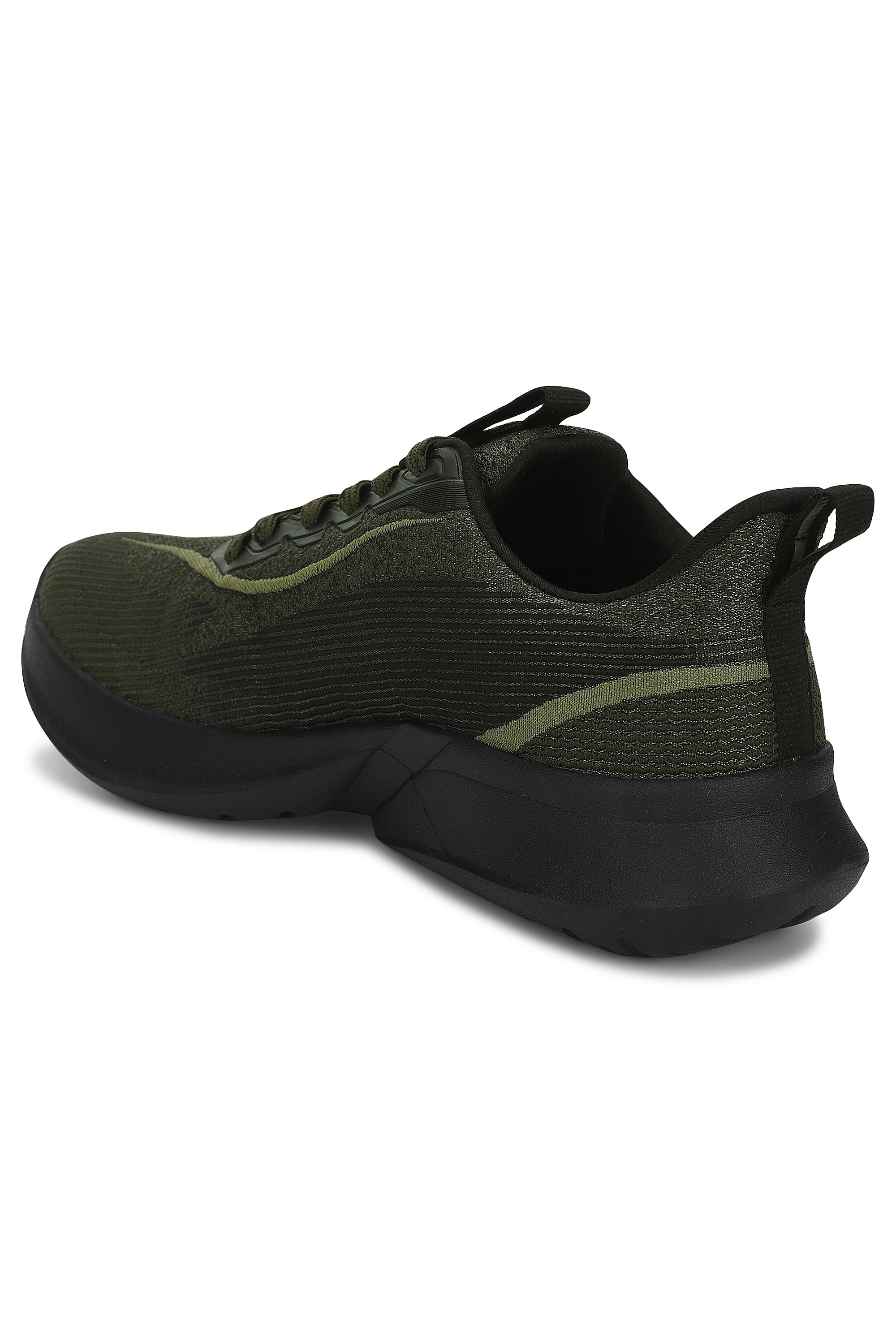 Allen Cooper Air Collection Ergonomic Design Responsive Cushioning Toe Heel Spring Running Shoes For Men (Black)
