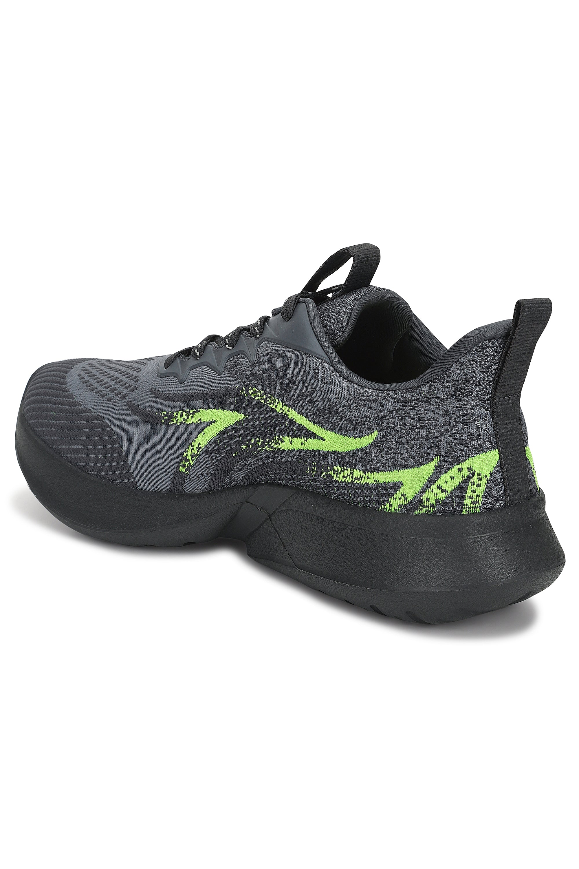 Allen Cooper Bounce Collection Ergonomic Design Responsive Cushioning Toe Heel Spring Running Shoes For Men (Grey)