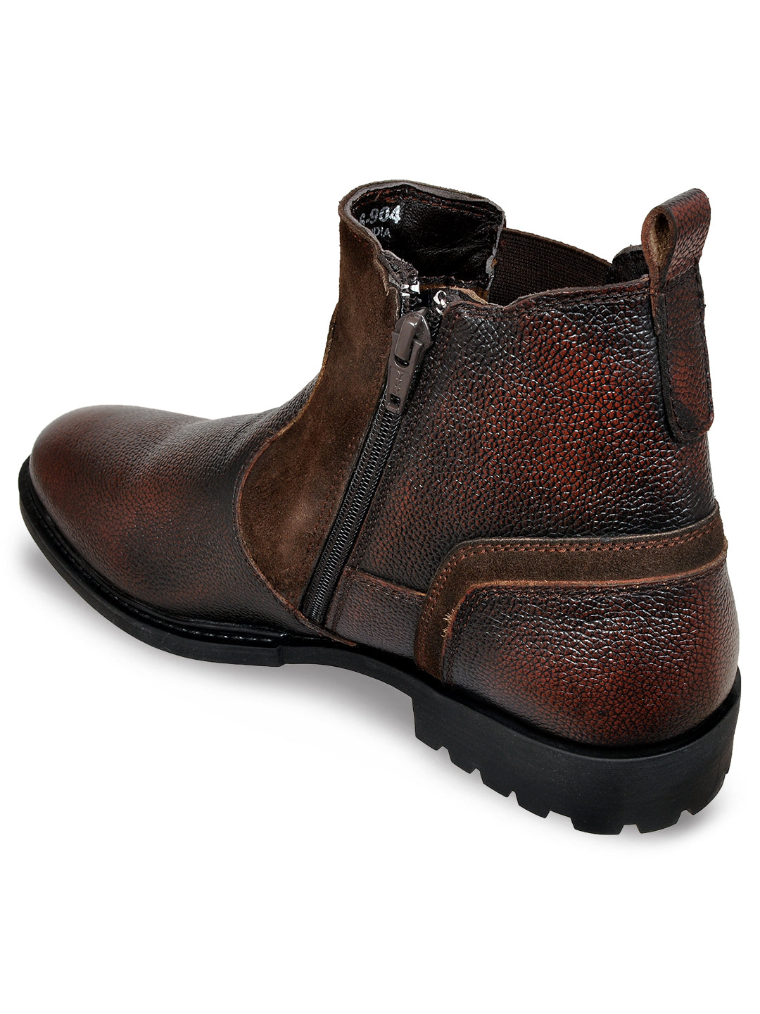 Allen Cooper Men's Genuine Leather Comfortable Boots With Memory Foam Insole
