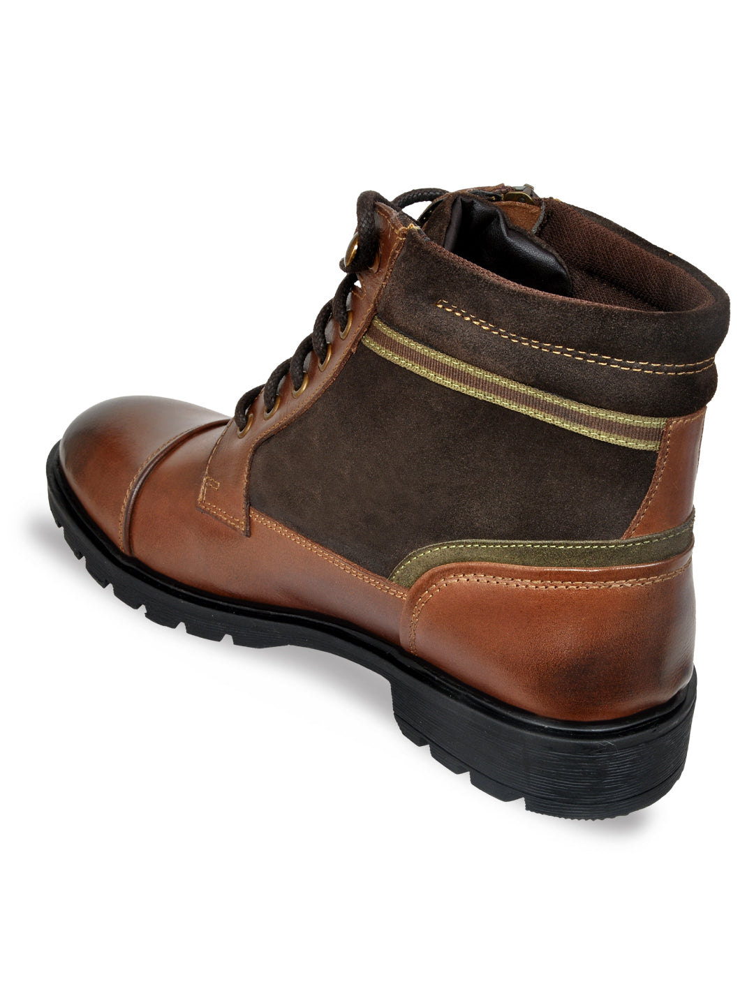 Allen Cooper Men's Genuine Leather Comfortable Boots With Memory Foam Insole