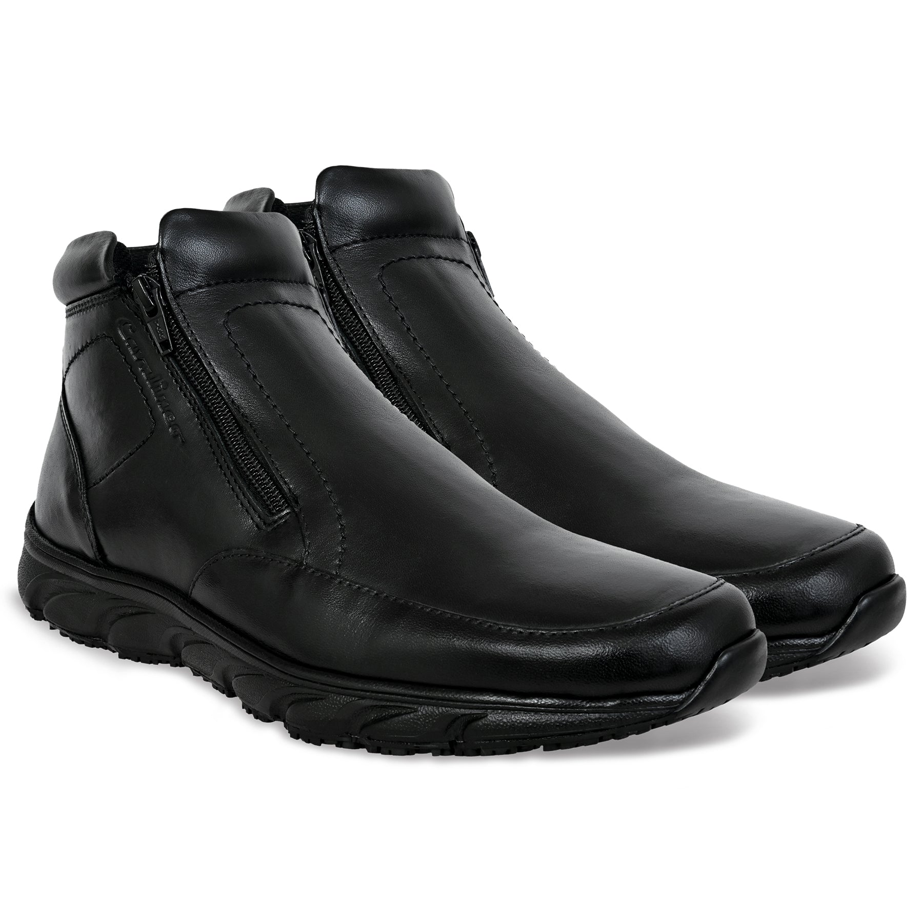 Allen Cooper Men's Genuine Leather Comfortable Boots With Memory Foam Insole