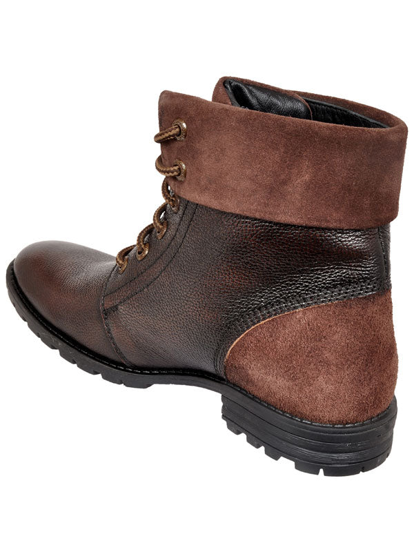 Allen Cooper Men's Genuine Leather Comfortable Boots With Memory Foam Insole