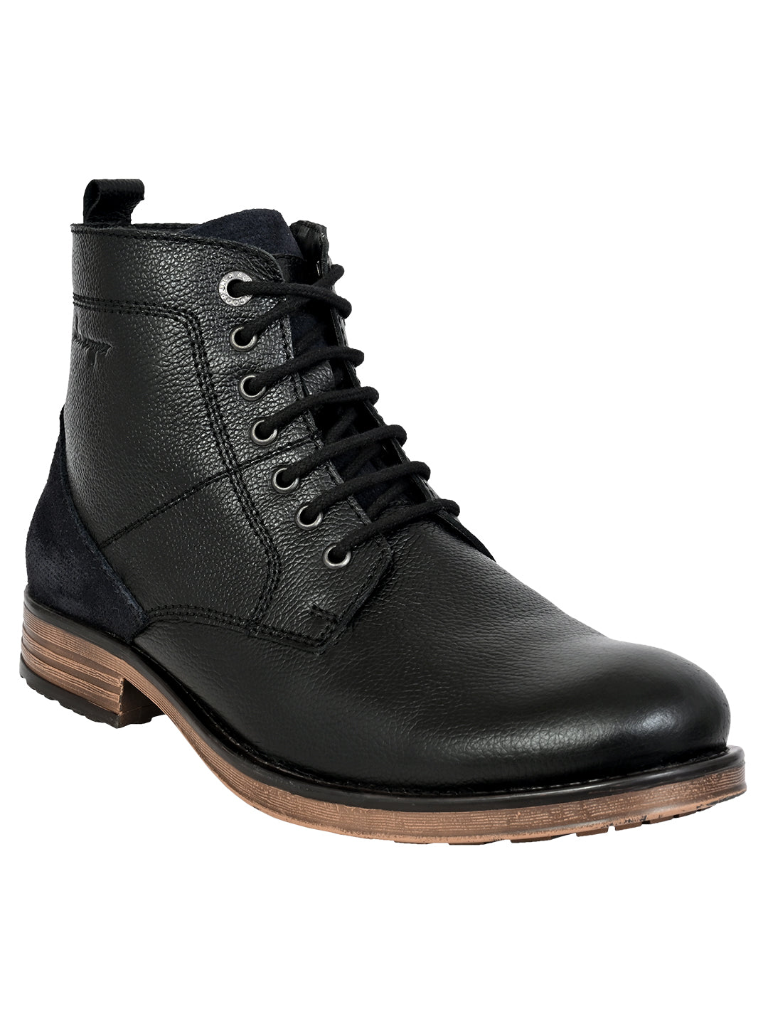 Allen Cooper Men's Genuine Leather Comfortable Boots With Memory Foam Insole