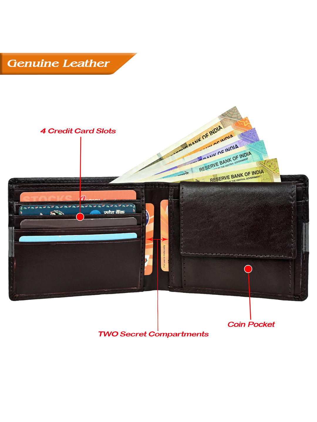 Allen Cooper Genuine Leather Men's Wallet