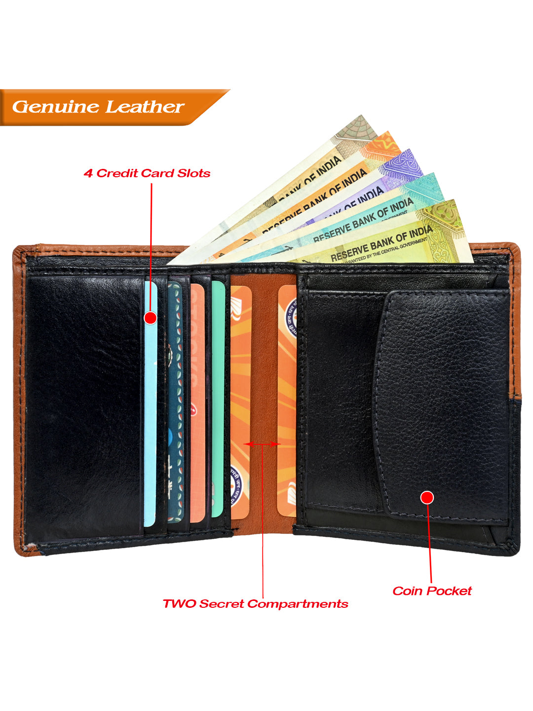Allen Cooper Genuine Leather Men's Wallet