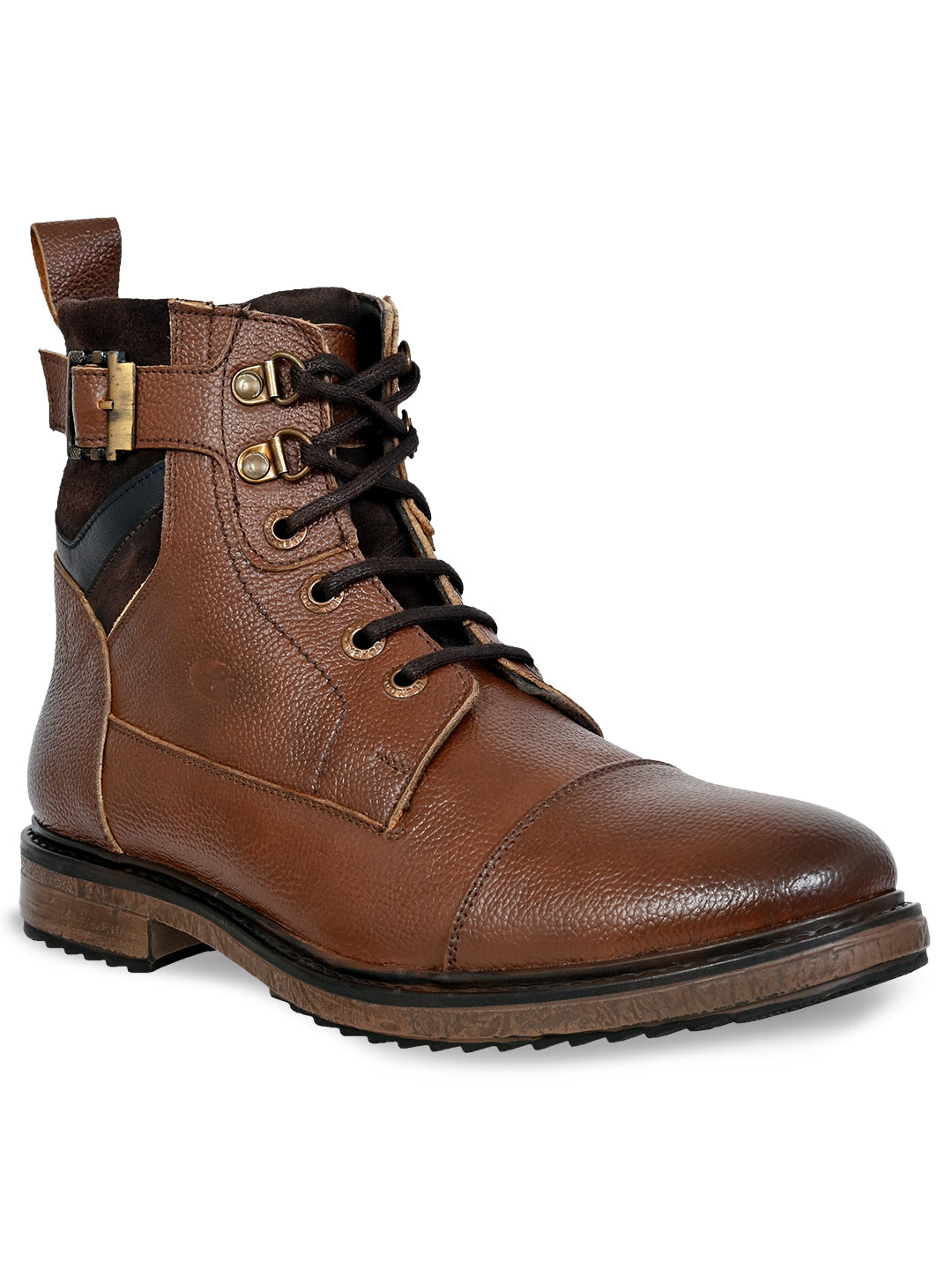 Allen Cooper Men's Genuine Leather Comfortable Boots With Memory Foam Insole