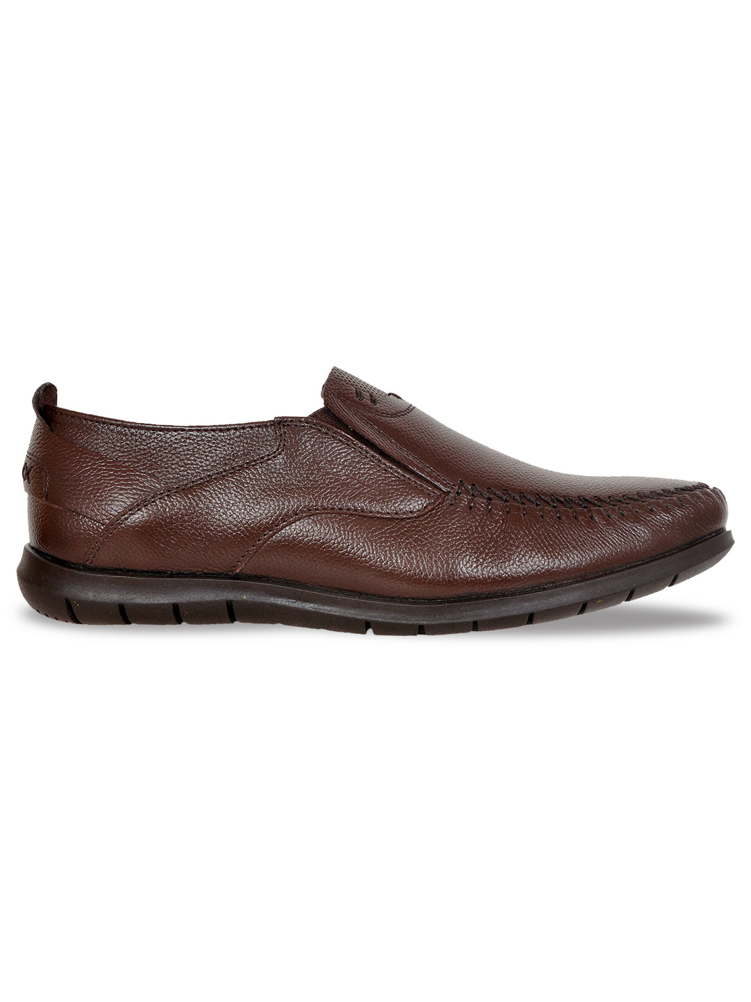 Allen Cooper Men's Genuine Leather Comfortable Casual Shoes With Memory Foam