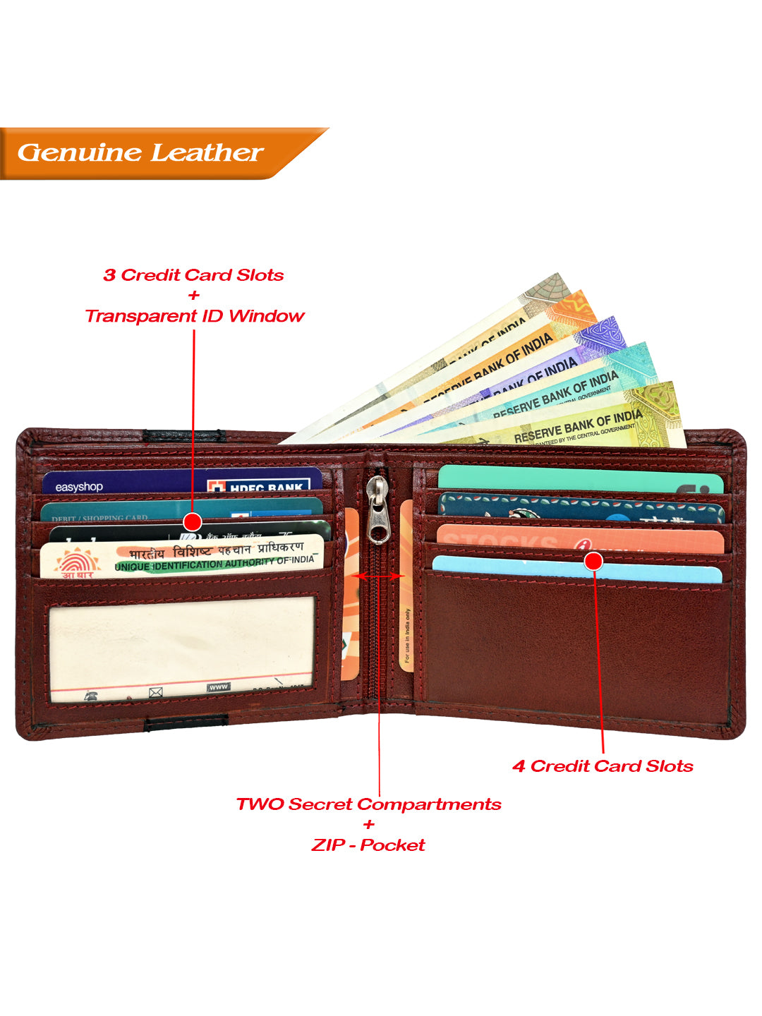 Allen Cooper Genuine Leather Men's Wallet