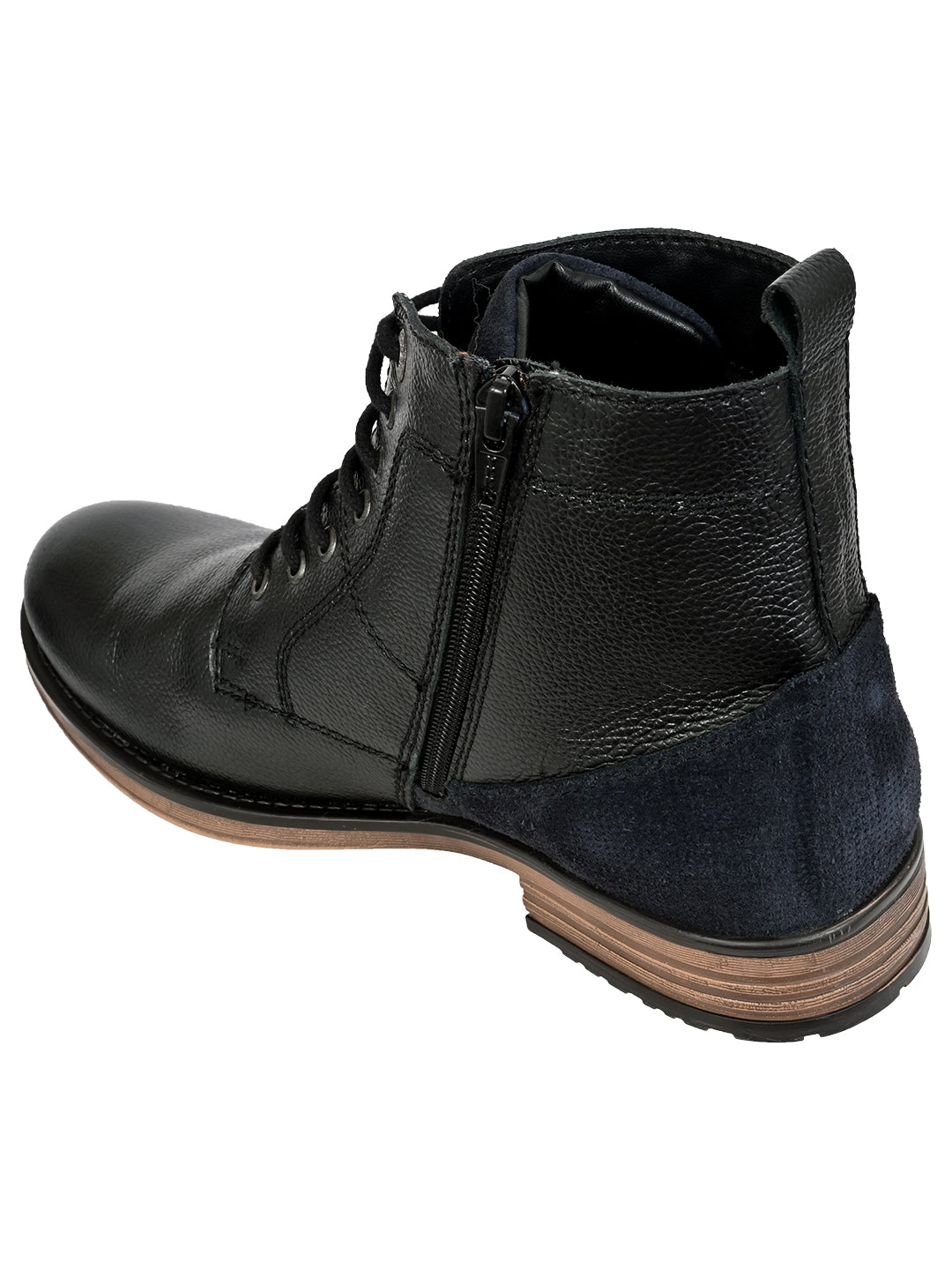 Allen Cooper Men's Genuine Leather Comfortable Boots With Memory Foam Insole