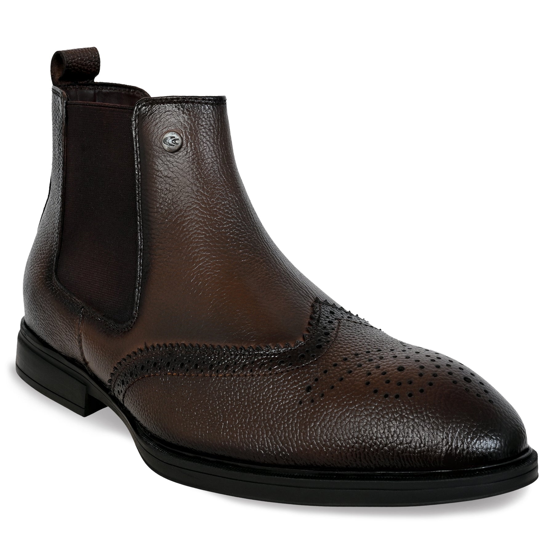 Allen Cooper Men's Genuine Leather Comfortable Boots With Memory Foam Insole