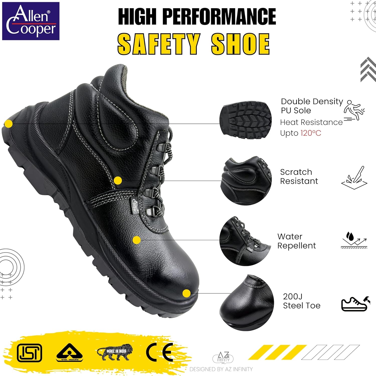 Allen Cooper Safety Shoes for Men