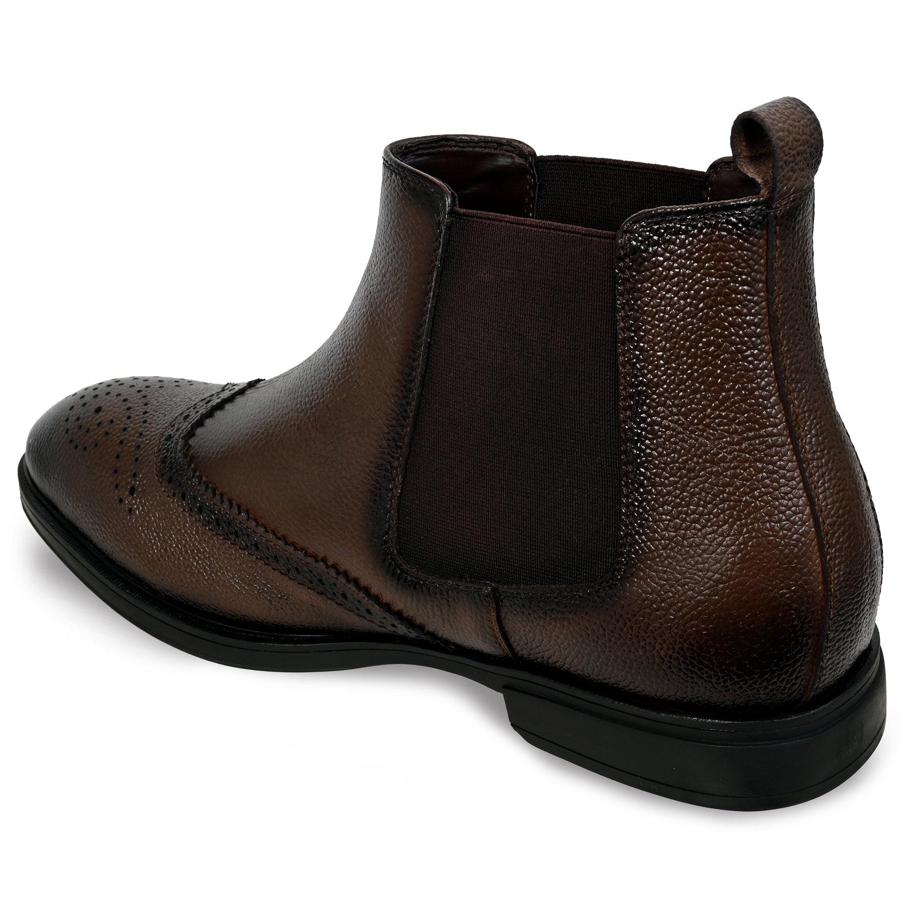 Allen Cooper Men's Genuine Leather Comfortable Boots With Memory Foam Insole