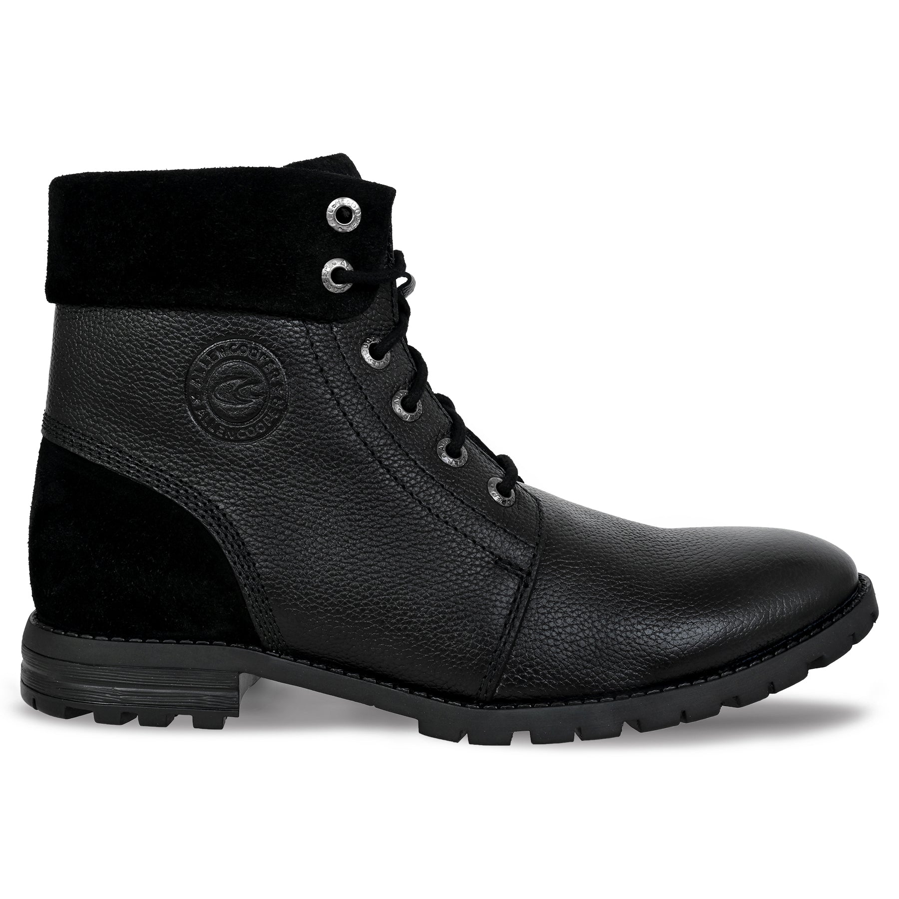 Allen Cooper Men's Genuine Leather Comfortable Boots With Memory Foam Insole