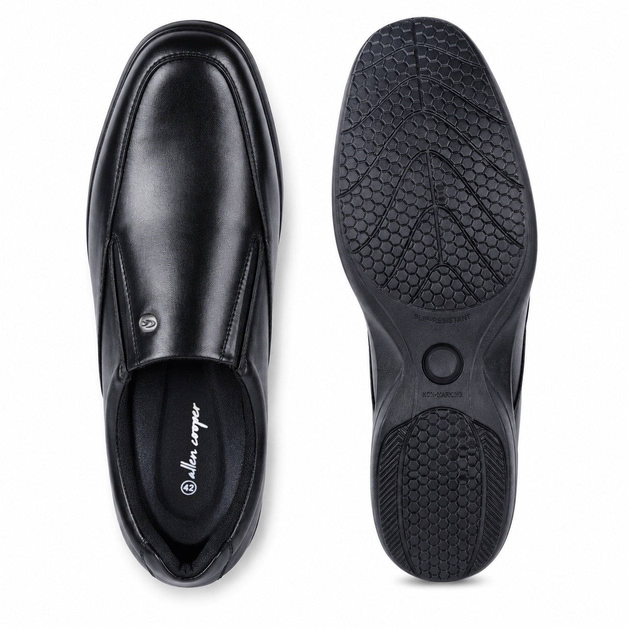 Allen Cooper Men's Genuine Leather Comfortable Formal Shoes with Memory Foam