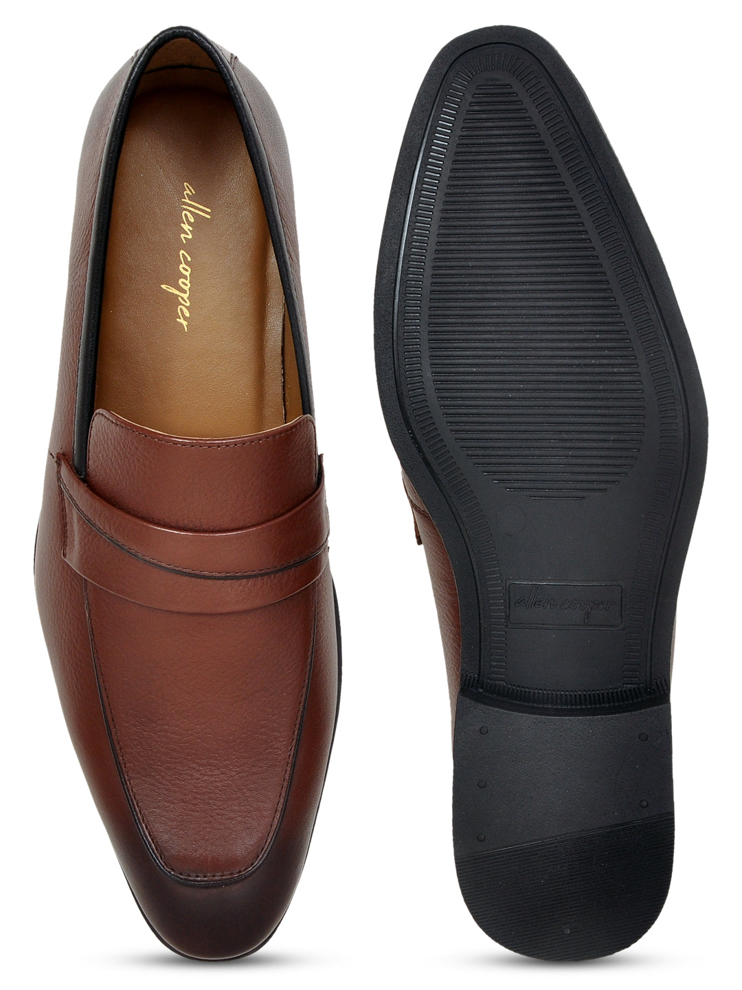 Allen cooper tan formal shoes on sale